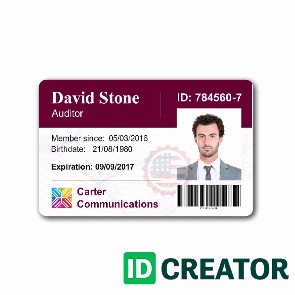 010 Employee Id Card Template Ideas Business Maker Beautiful regarding