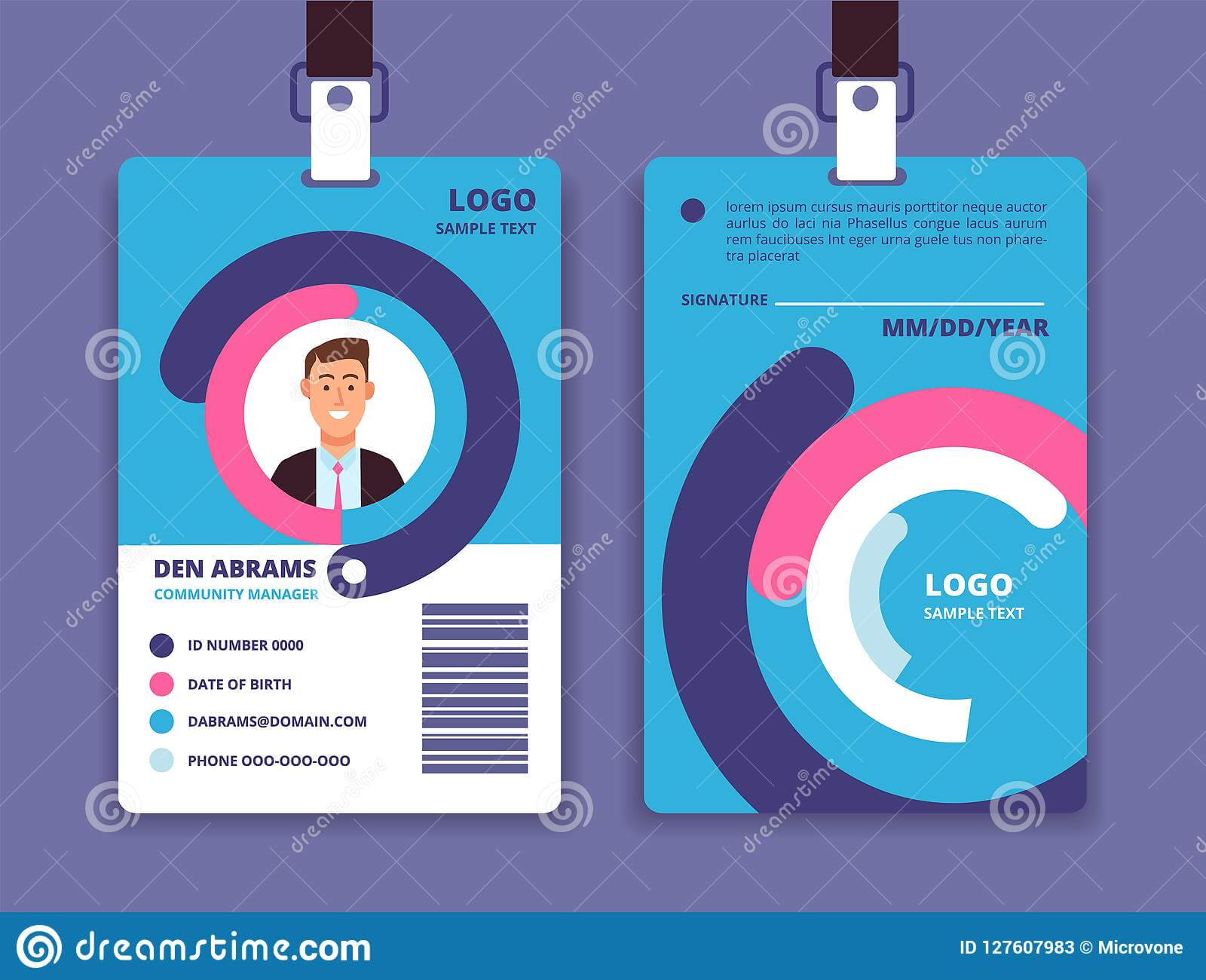 010 Employee Id Card Templates Corporate Professional Regarding Company Id Card Design Template