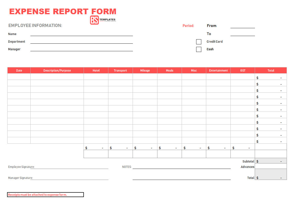 010 Expense Report Form 4 Employee Template Unusual Ideas Regarding Per Diem Expense Report Template