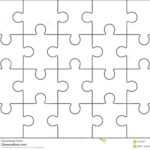 010 Jig Saw Puzzle Template Jigsaw Blank Twenty Pieces With Regard To Blank Jigsaw Piece Template