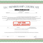 010 Llc Membership Certificate Template Best Solutions For Inside New Member Certificate Template