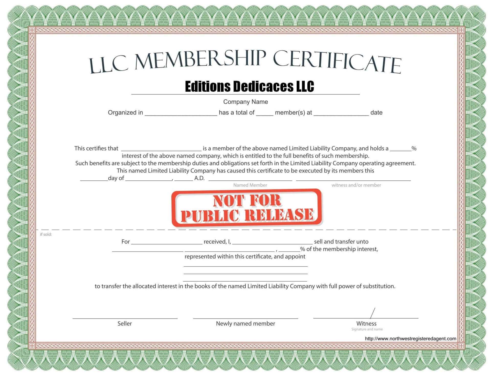 010 Llc Membership Certificate Template Best Solutions For Inside New Member Certificate Template