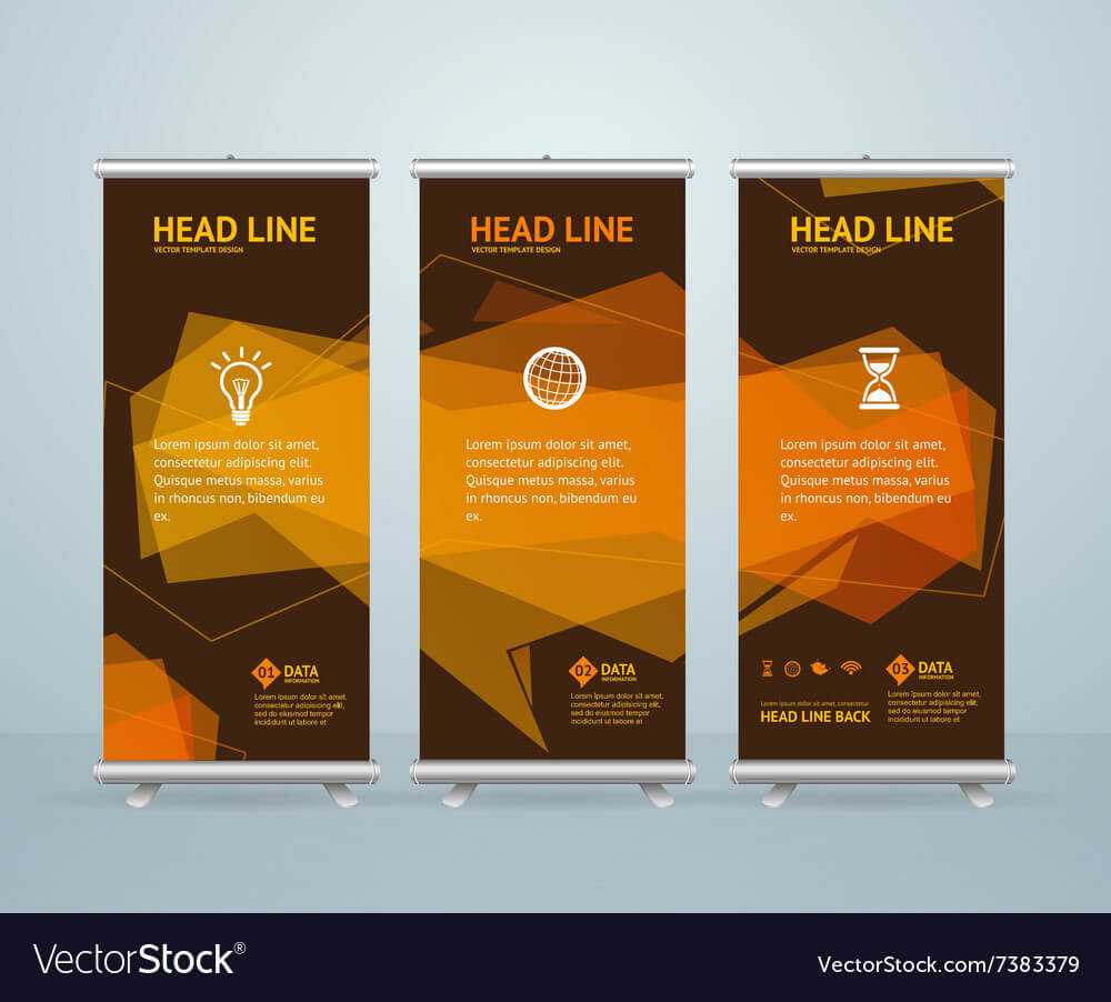 010 Roll Up Banner Stand Design Template Vector Breathtaking Regarding Banner Stand Design Templates