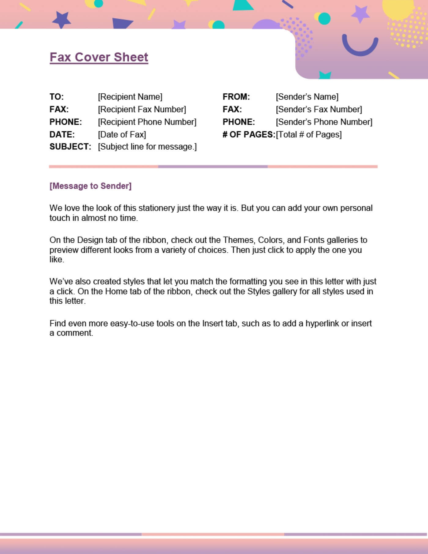 010 Template Ideas Fax Cover Letter Free Sheet Customize With Personal Check Template Word 2003