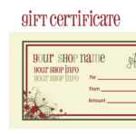 010 Template Ideas Free Printable Gift Certificates Within Homemade Christmas Gift Certificates Templates