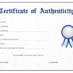 011 Certificate Of Authenticity Artwork Template Resume Art Regarding Art Certificate Template Free
