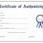 011 Certificate Of Authenticity Artwork Template Resume Art Within Free Art Certificate Templates