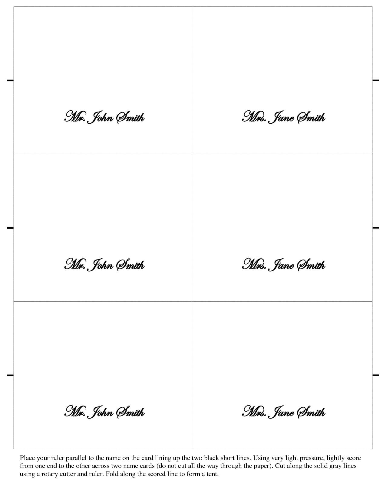 011 Place Card Template Free Magnificent Ideas Business For Free Place Card Templates Download