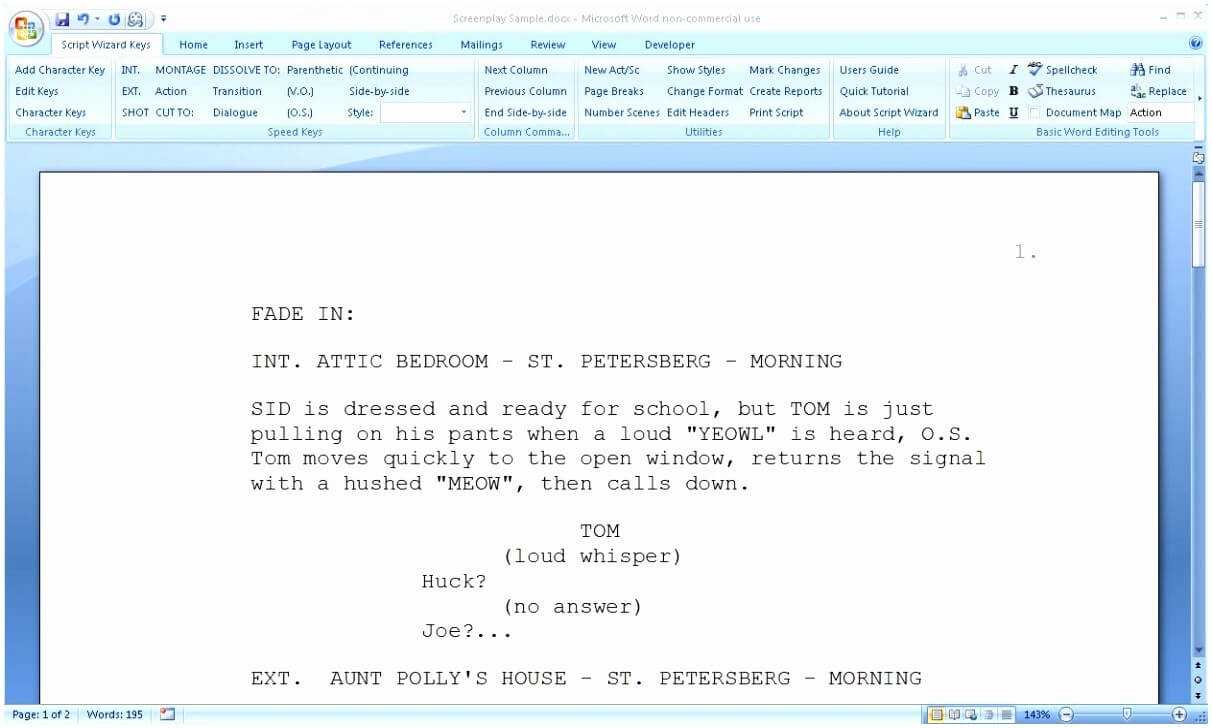 011 Script Word Template 145956 Microsoft Screenplay Best For Microsoft Word Screenplay Template