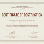 012 Certificate Of Destruction Template Stunning Word Inside Destruction Certificate Template
