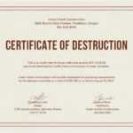 012 Certificate Of Destruction Template Stunning Word Inside Destruction Certificate Template