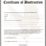 012 Certificate Of Destruction Template Stunning Word Throughout Certificate Of Destruction Template