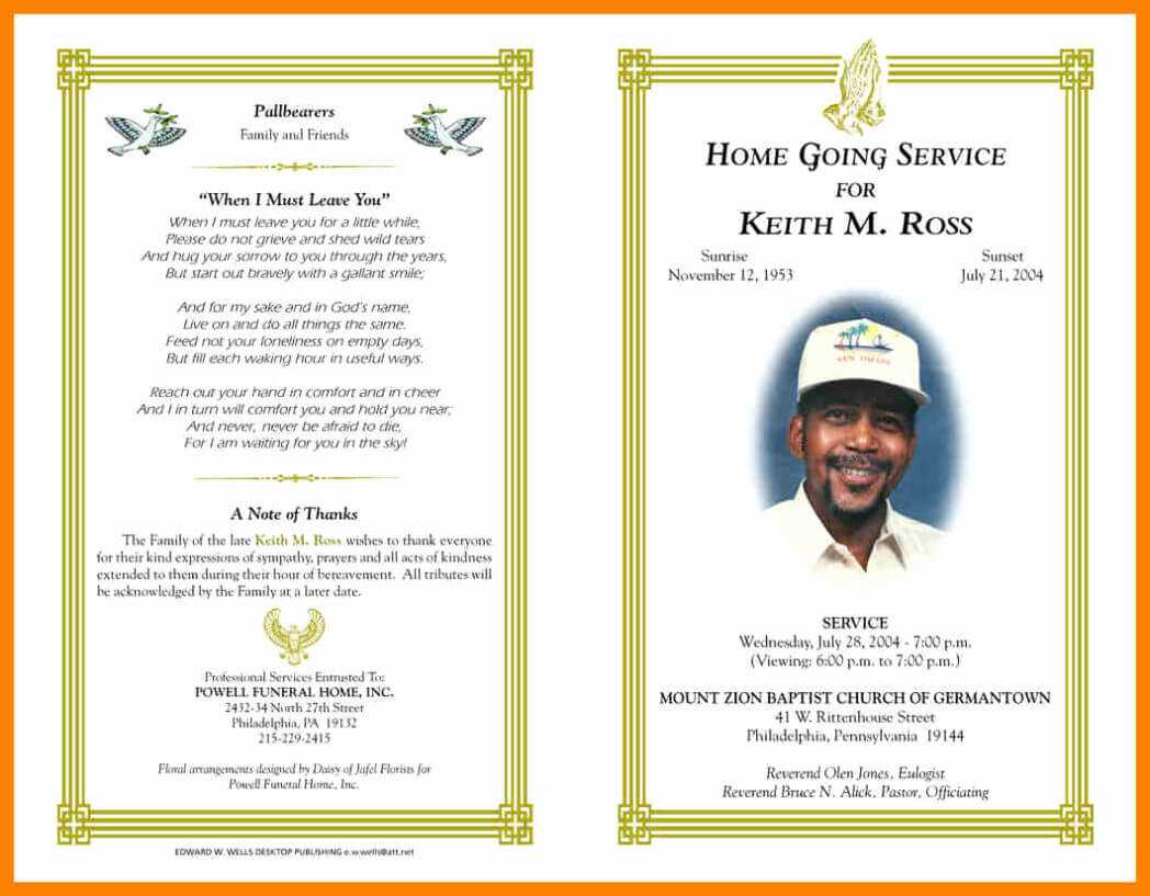 012 Free Printable Memorial Card Template New Obituary Word Regarding Memorial Card Template Word