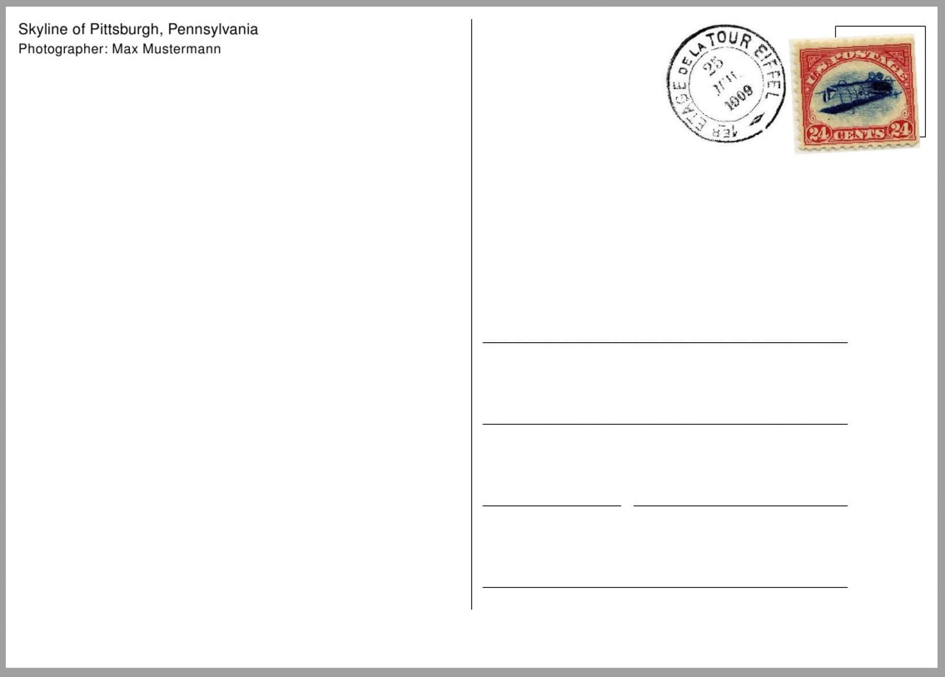 012 Free Printable Postcards Template Postcard Clipart Plain Pertaining To Post Cards Template