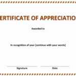 013 Certificates Of Appreciation Templates Printable With Regard To Certificates Of Appreciation Template