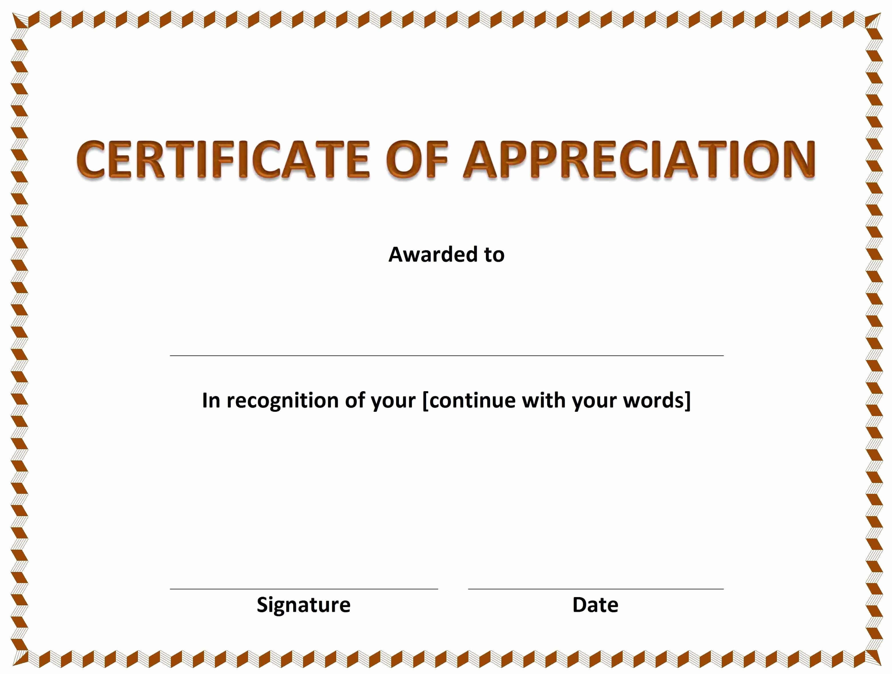 013 Certificates Of Appreciation Templates Printable With Regard To Certificates Of Appreciation Template