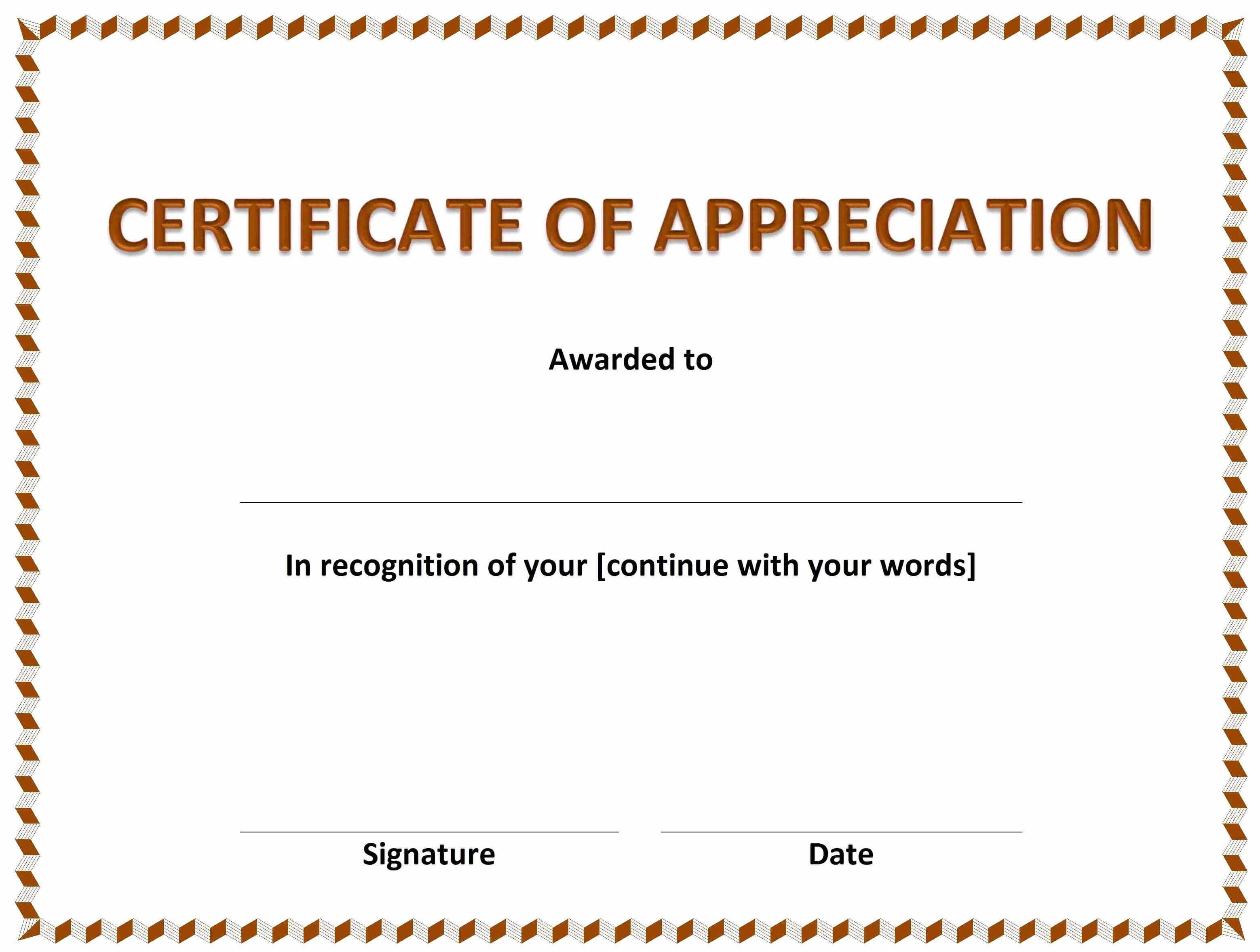 013 Certificates Of Appreciation Templates Printable With Regard To Certificates Of Appreciation Template