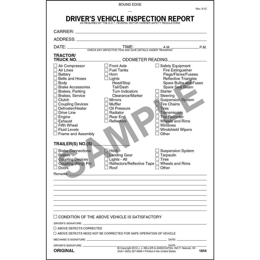 013 Daily Vehicle Inspection Report Template Ideas Shocking Within Daily Inspection Report Template