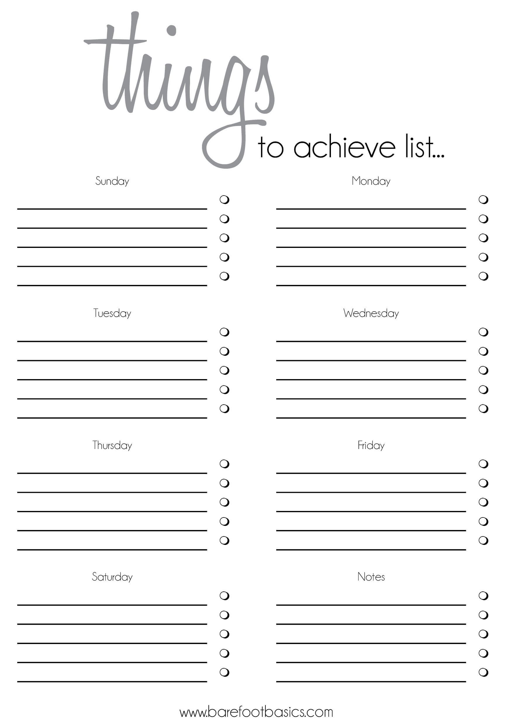 013 Free Printable Blank Checklist Template Image To Do List Within