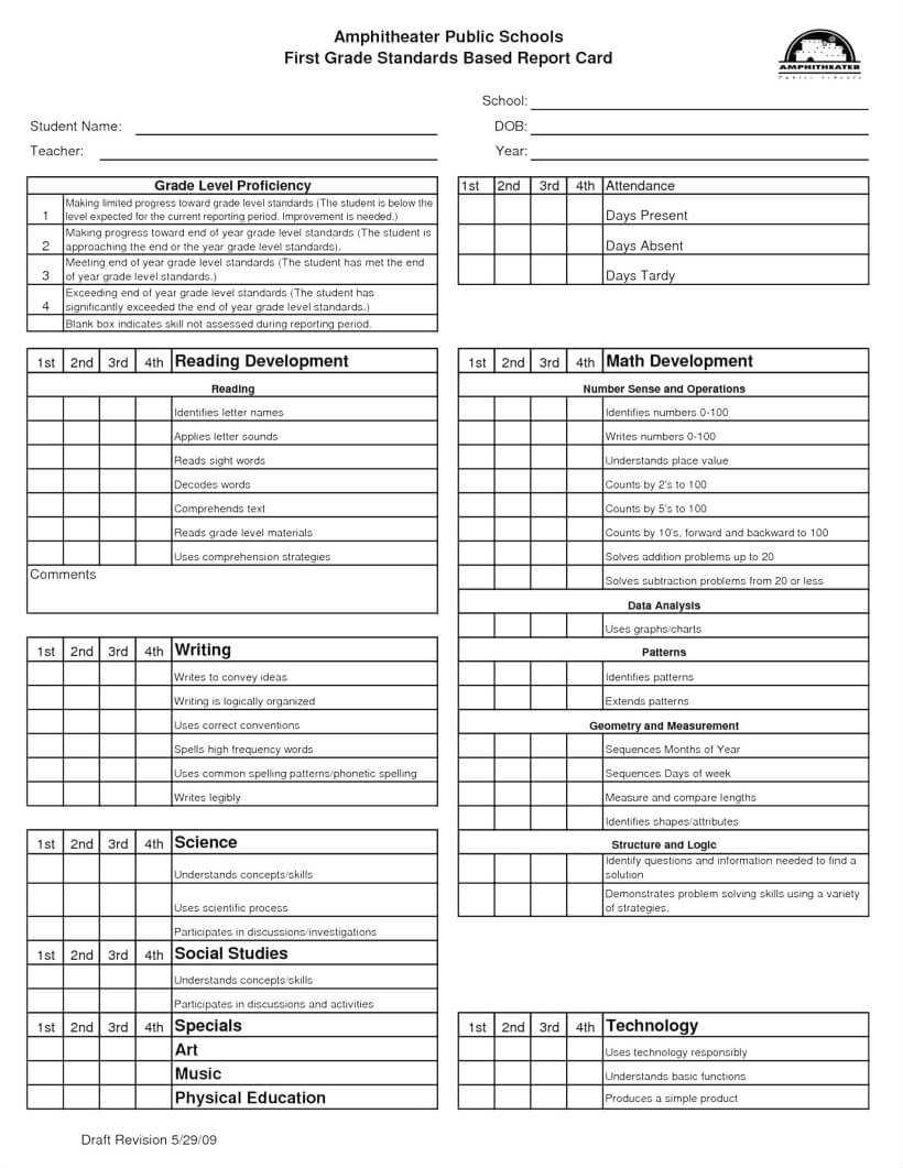 013 Homeschool Report Card Template Free Ideas Middle Top For Middle School Report Card Template