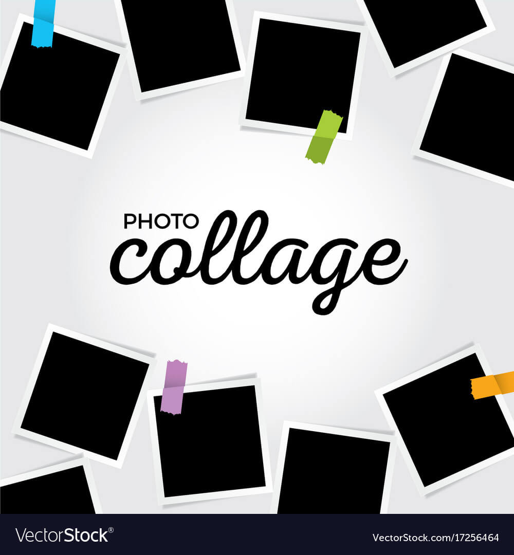 013 Photo Collage Template Vector Ideas Free Sensational For Free Word Collage Template