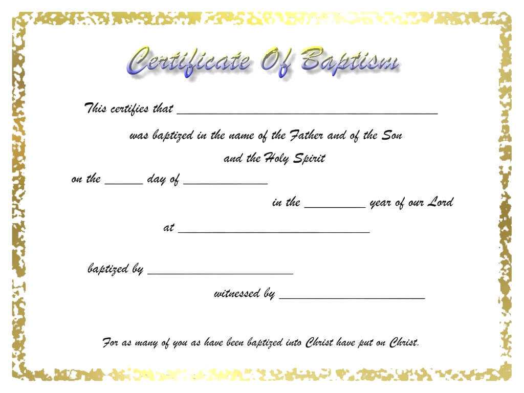 014 Baptism Certificate Template Ideas Awesome Of Christian Within Christian Certificate Template