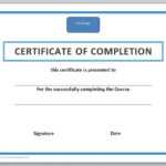 014 Certificate Of Achievement Template Word Completion Intended For Army Certificate Of Completion Template