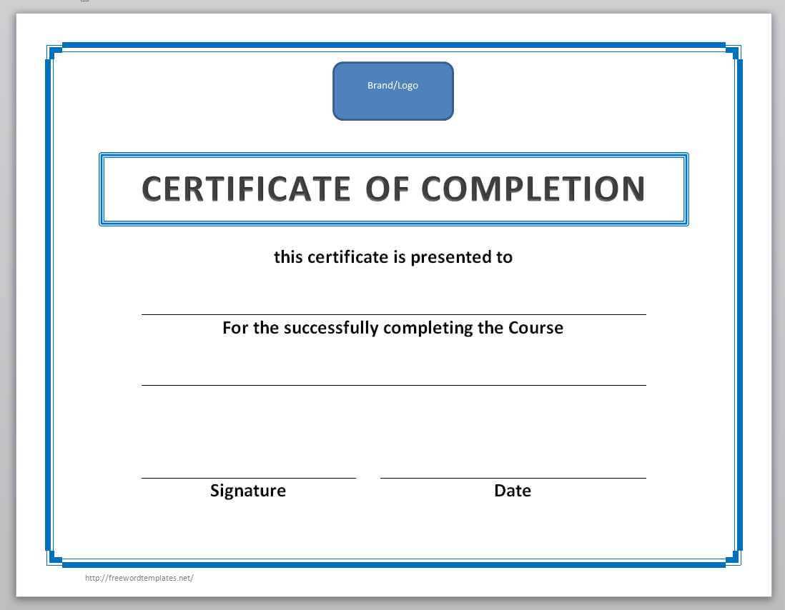 014 Certificate Of Achievement Template Word Completion Intended For Army Certificate Of Completion Template