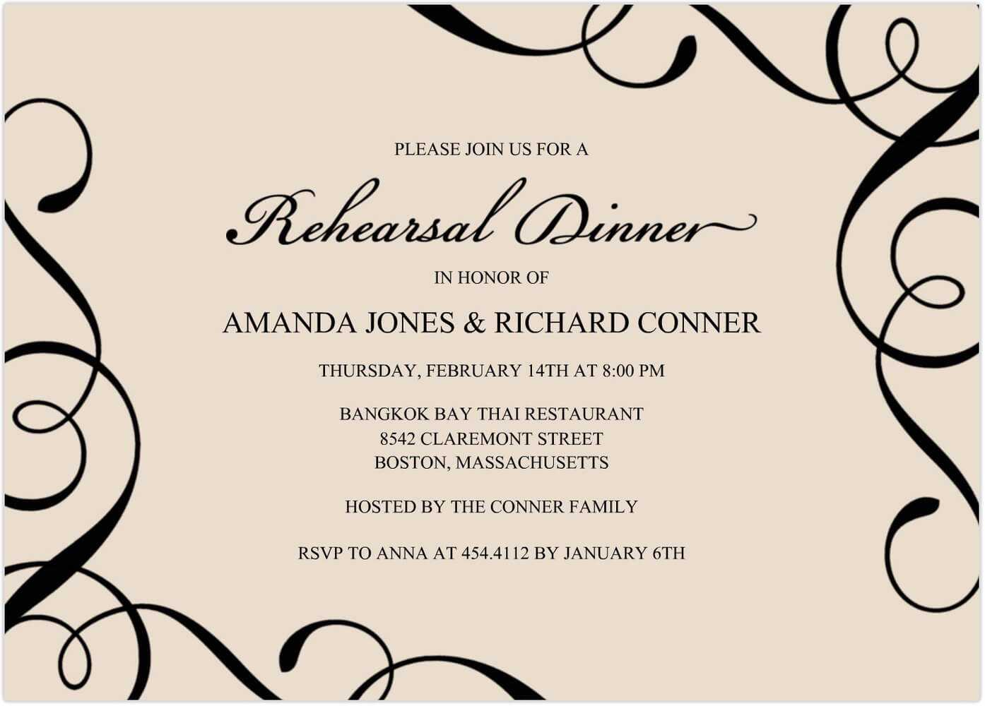 014 Free Dinner Invitation Templates For Word Template With Regard To Free Dinner Invitation Templates For Word