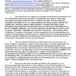 014 Free Financial Non Disclosure Agreement Nda Template Pdf For Nda Template Word Document