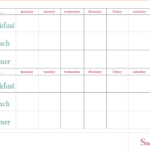 014 Meal Planning Templates Weekly Plan Template Intended For Meal Plan Template Word