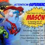 014 Superhero Invitation Template Free Ideas Birthday Party Pertaining To Superhero Birthday Card Template