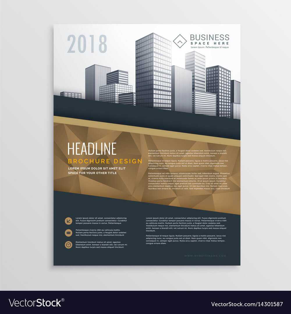 015 Real Estate Brochure Flyer Template Design With Vector Intended For Real Estate Brochure Templates Psd Free Download