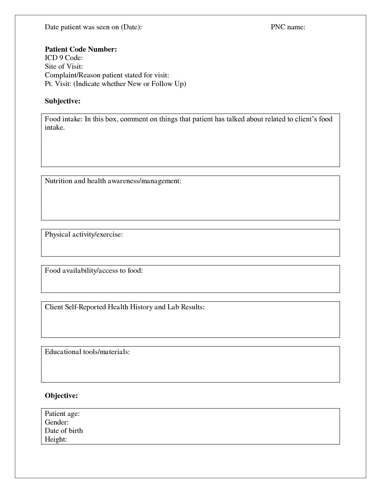 015 Soap Note Template Pdf Blank 187245 Astounding Ideas With Regard To Blank Soap Note Template