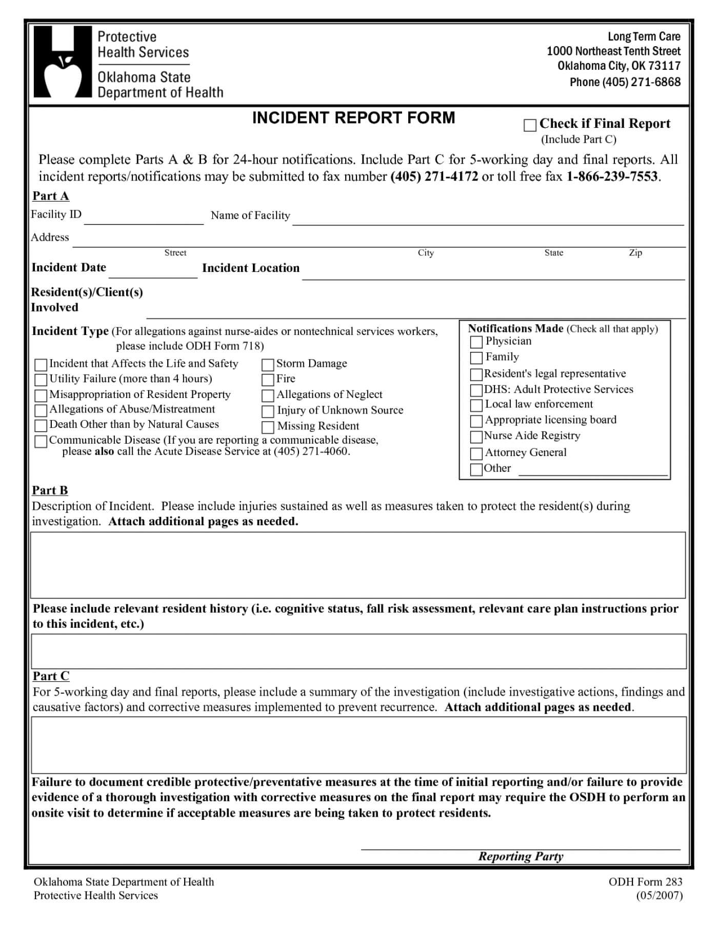 015 Template Ideas Employee Incident Report Form 291023 Inside Health And Safety Incident Report Form Template