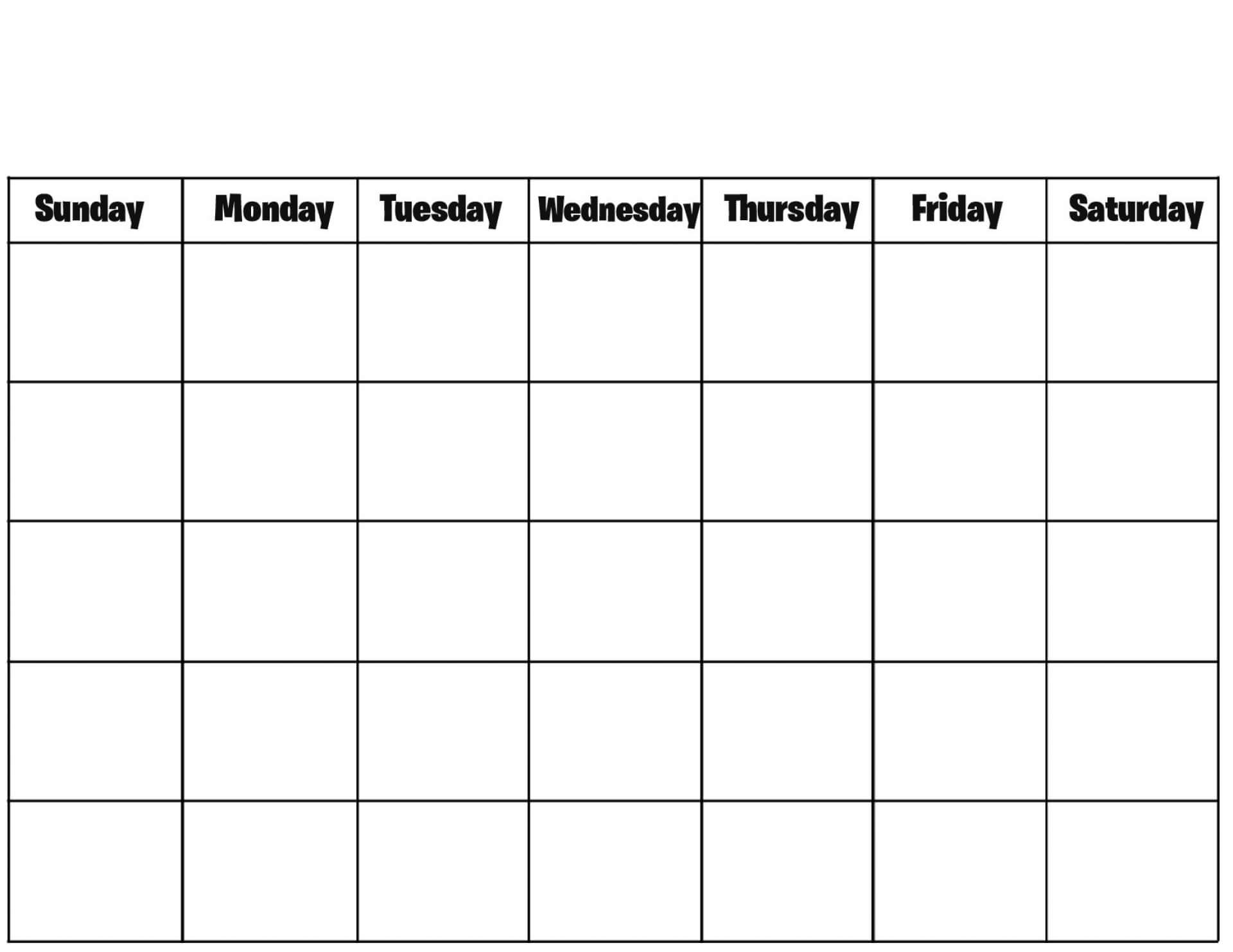 015 Template Ideas Free Printable Blank Calendar Pages Pertaining To Full Page Blank Calendar Template