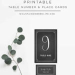 015 Template Ideas Printable Vintage Chalkboard Table Number Throughout Michaels Place Card Template