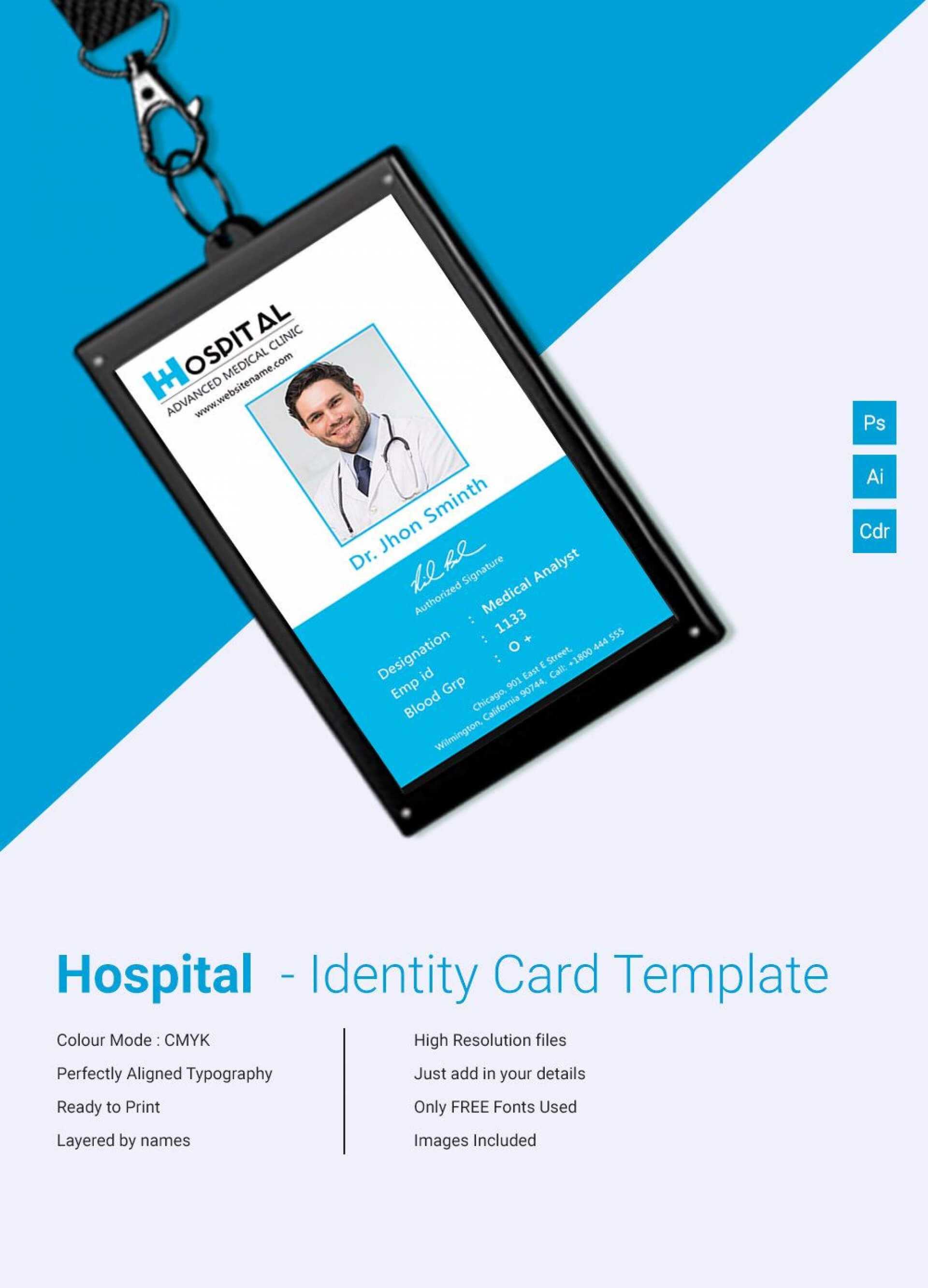 015 Undergraduate Vertical Id Card Template Psd File Free Intended For Portrait Id Card Template