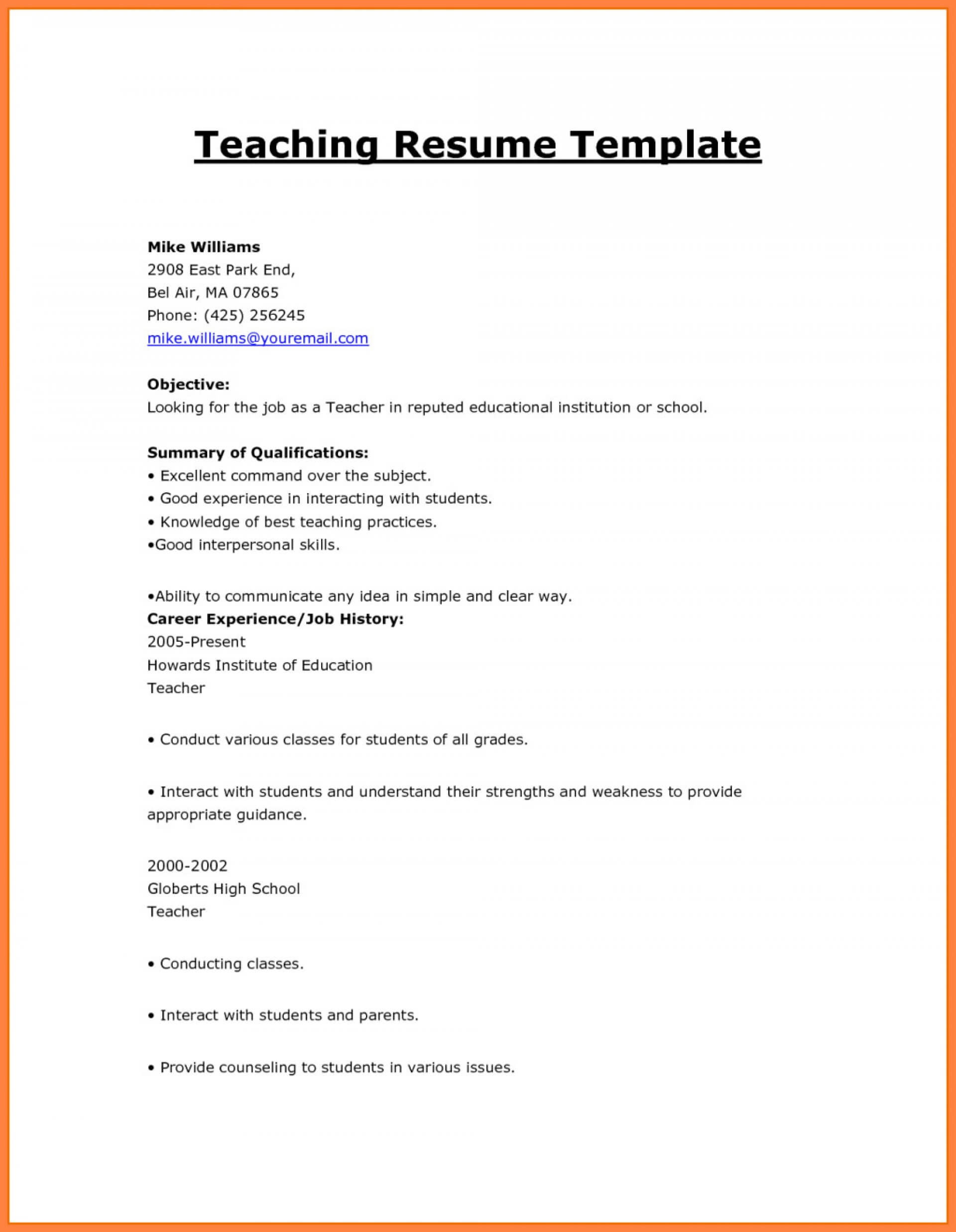 016 How To Make Resume For First Job Format Cv Template In How To Make A Cv Template On Microsoft Word