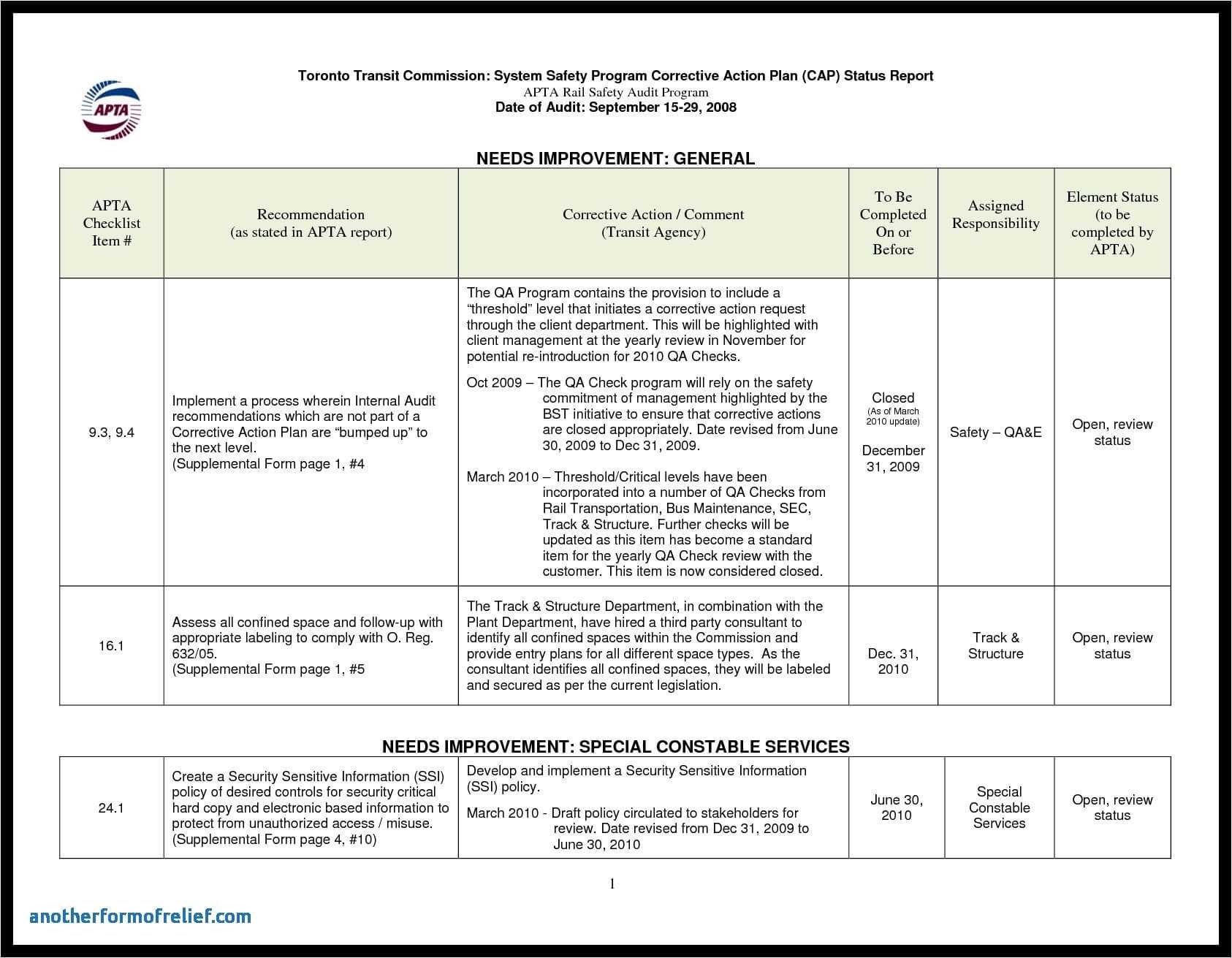 016 Plan Template Smart Action Nursing Service Review Report In Service Review Report Template