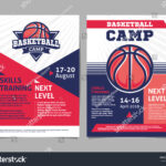 017 Basketball Camp Flyer Template Stock Vector Posters With With Basketball Camp Brochure Template