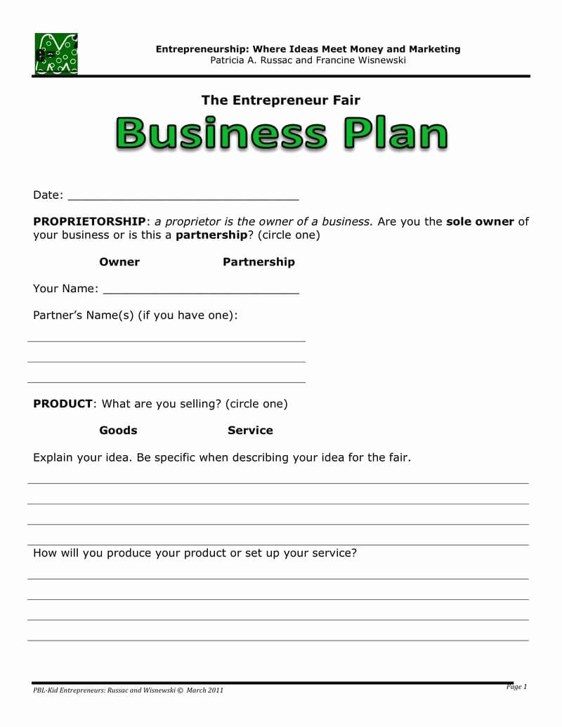 017 Business Plan Template Free Word Ideas And One Page Pertaining To Business Plan Template Free Word Document