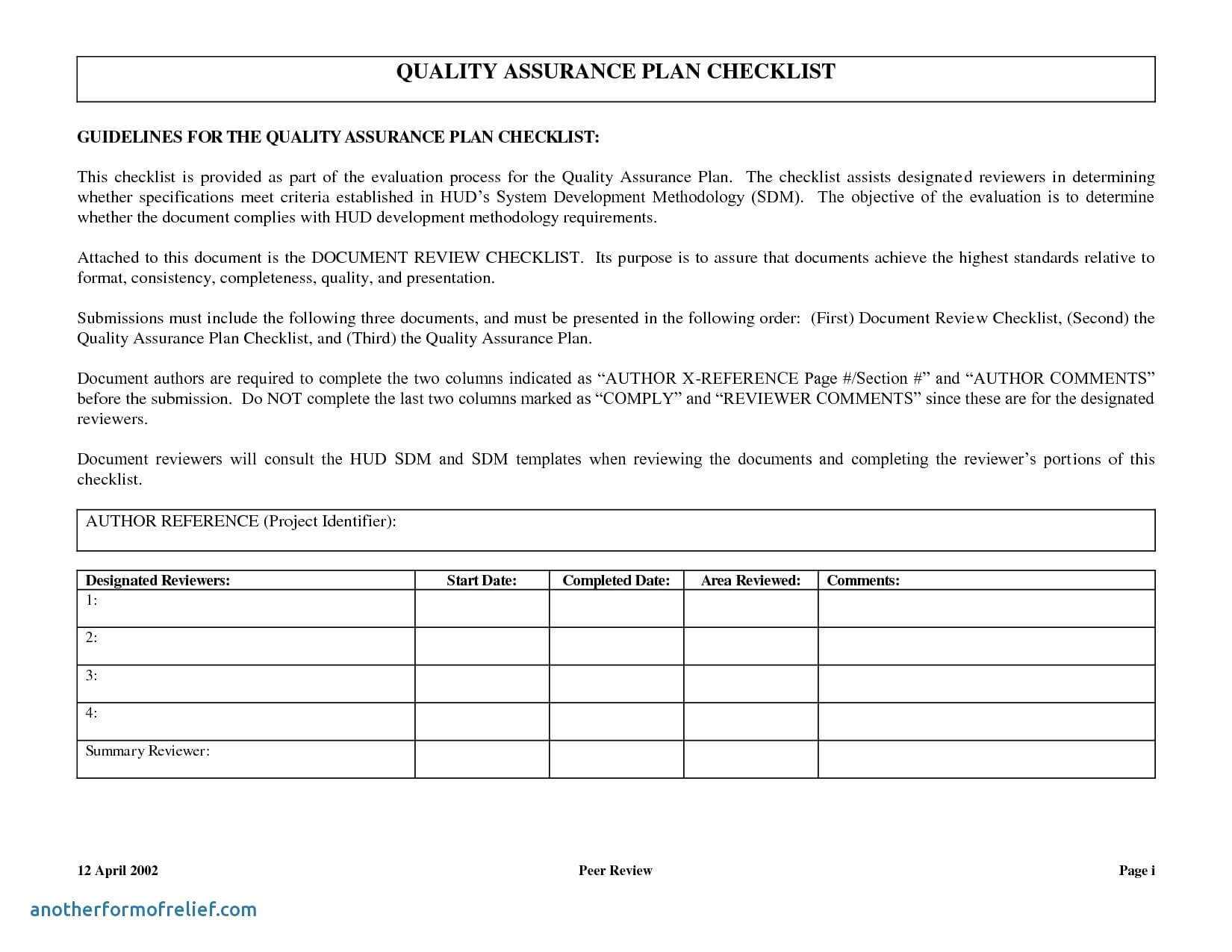 017 Qc Plan Template Software Quality Assurance Report Pertaining To Software Quality Assurance Report Template