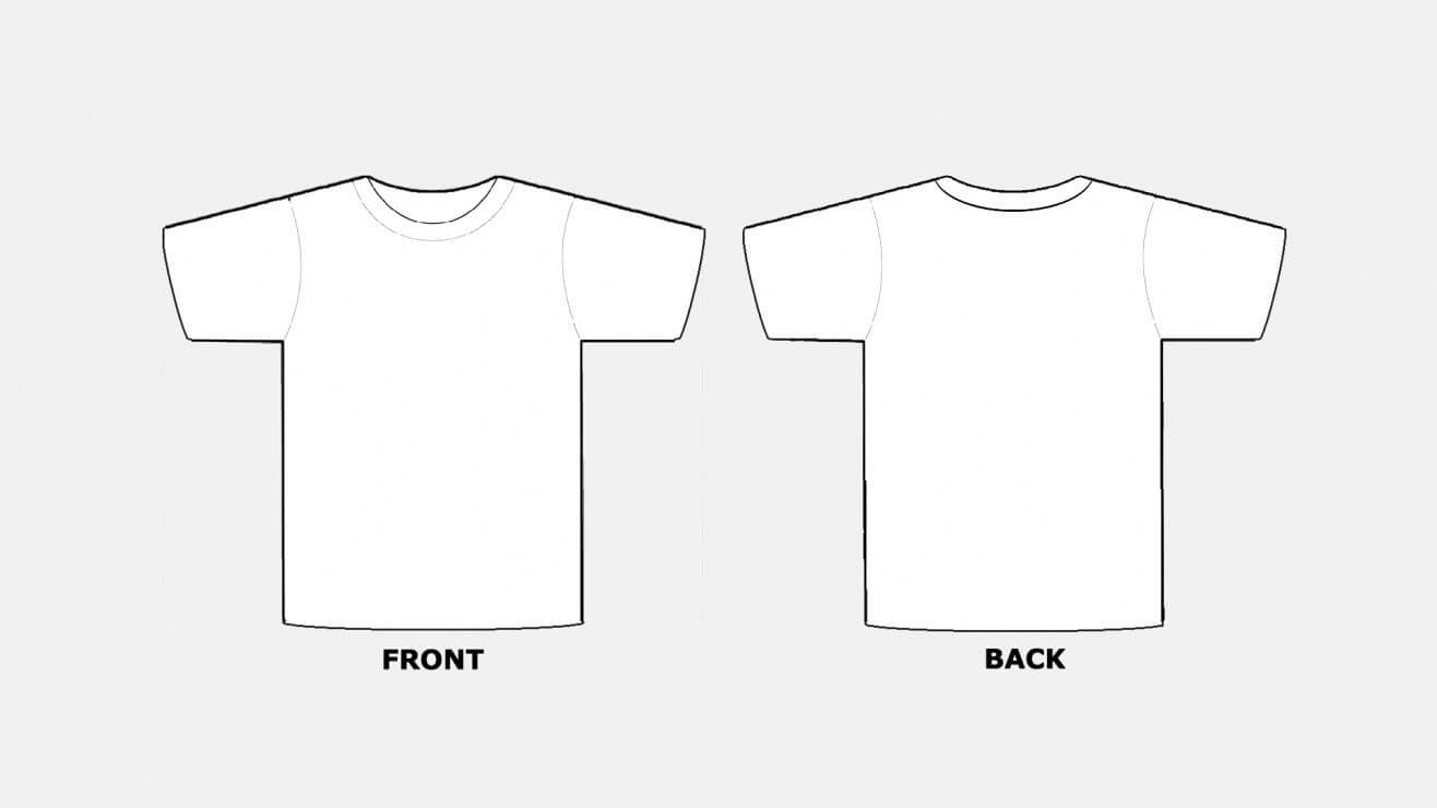 018 Blank Tshirt Template Pdf T Shirt Templates Free Intended For Blank Tshirt Template Printable