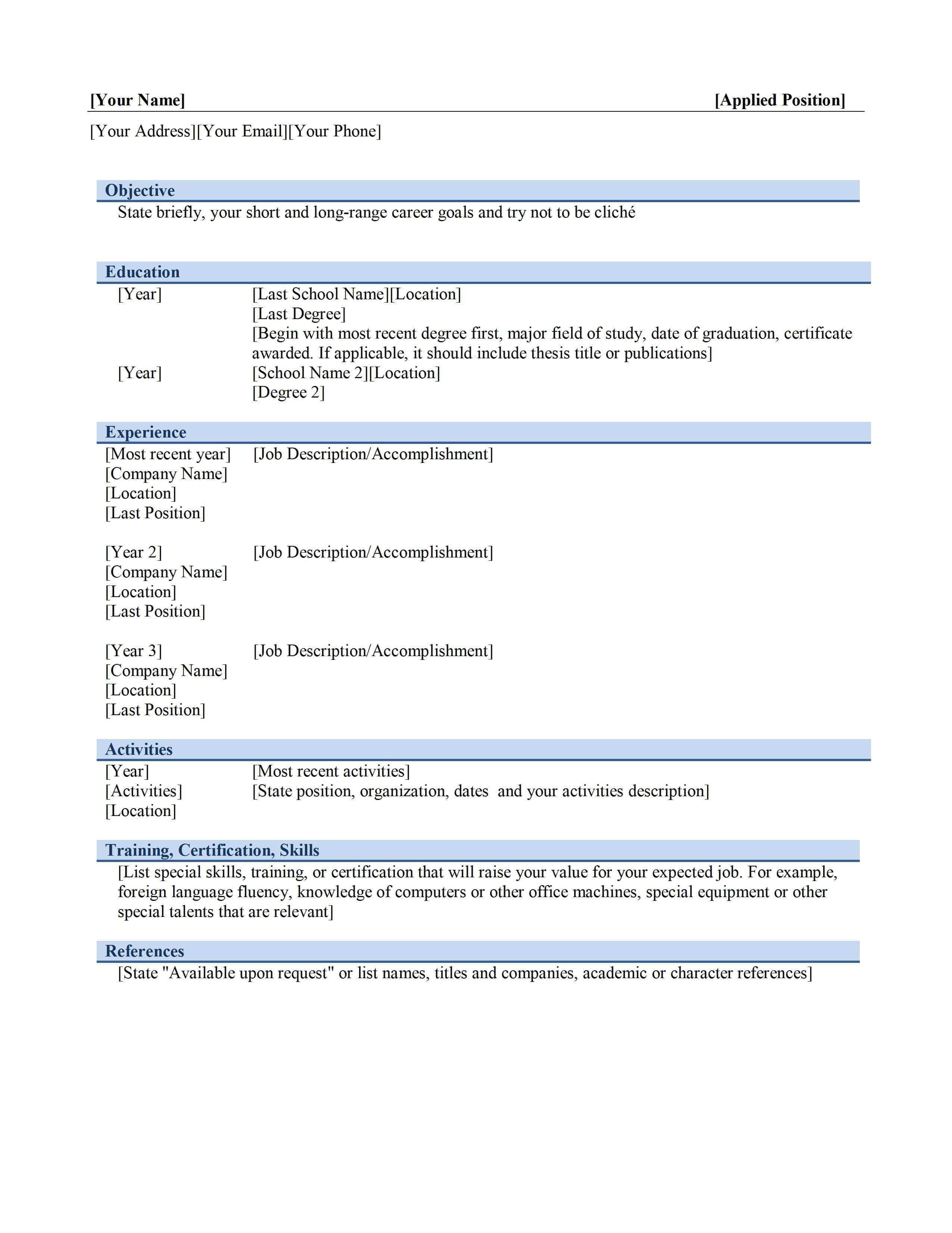 018 Ms Word Resume Template Free Expinmedialab Co Microsoft With Simple Resume Template Microsoft Word