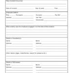 018 Vehicle Accident Report Form Template Printable Incident Intended For Vehicle Accident Report Form Template