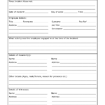 018 Vehicle Accident Report Form Template Printable Incident Pertaining To Vehicle Accident Report Template