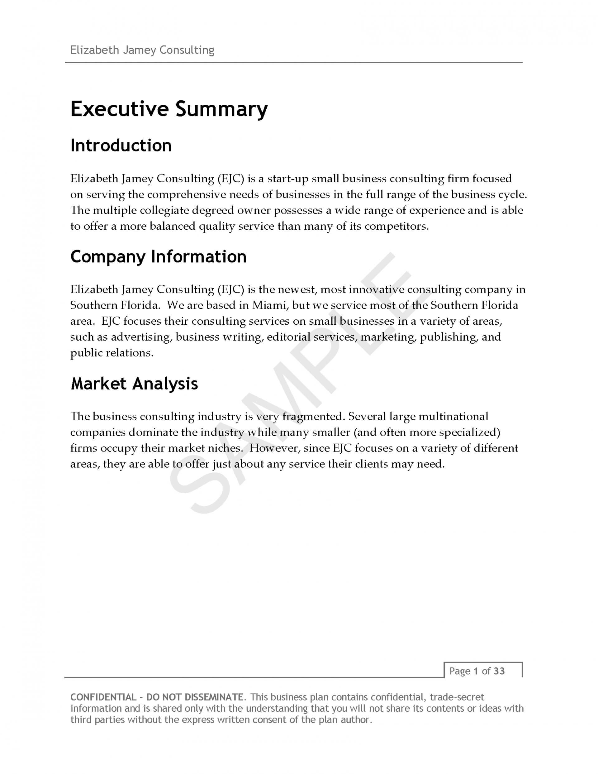 019 Business Plan Industry Overview Example Template Pdf Within Industry Analysis Report Template