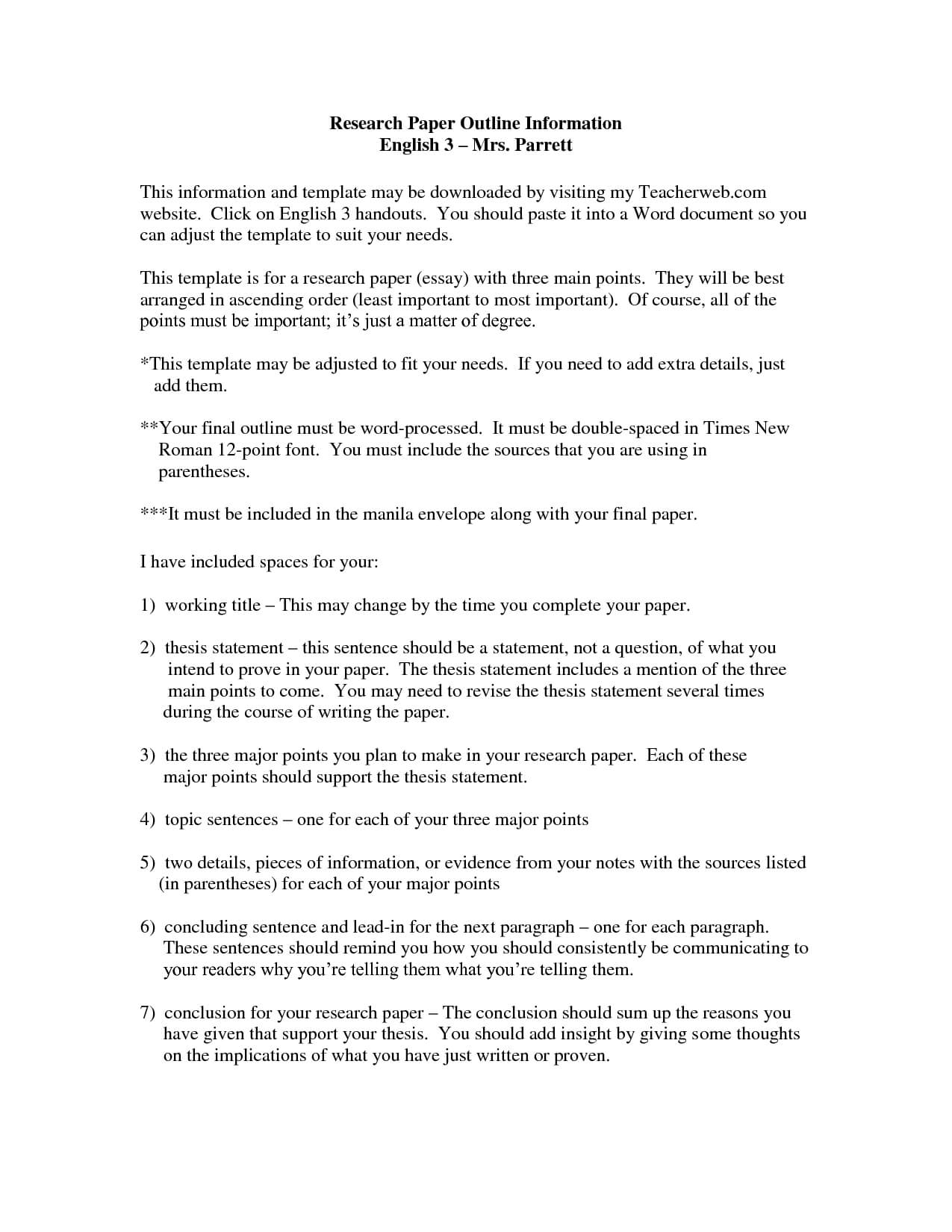 019 Examples Of Thesis Statements For Researchs Template Throughout Word Apa Template 6Th Edition
