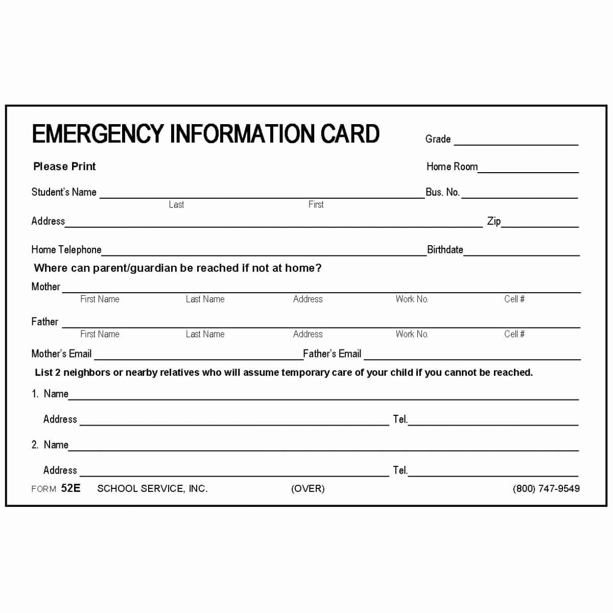 019 Template Ideas Emergency Contact Card Employee Form Best Pertaining To Emergency Contact Card Template